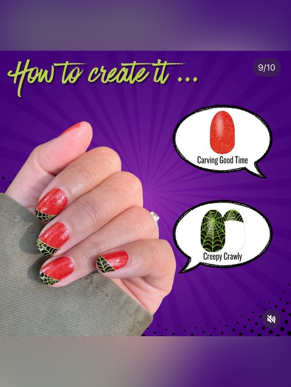 Color Street Mixed Mani Set: A Ghoulish Gathering | Halloween Orange Spiderweb - Picture 14 of 15